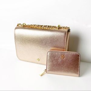 🆕 TORY BURCH | Gold Chain Crossbody & Wallet NWT